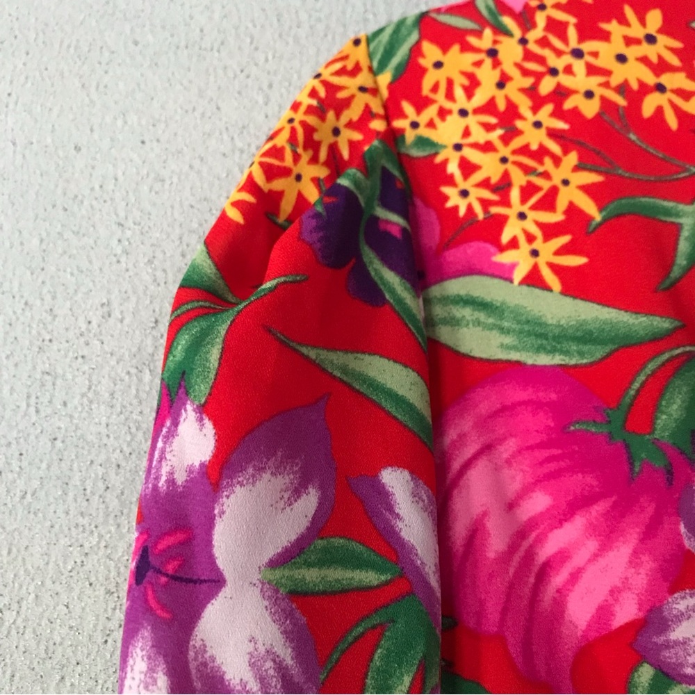 Rixo For Target Floral Open Back Cascade Ruffle Dress - Picture 10 of 14